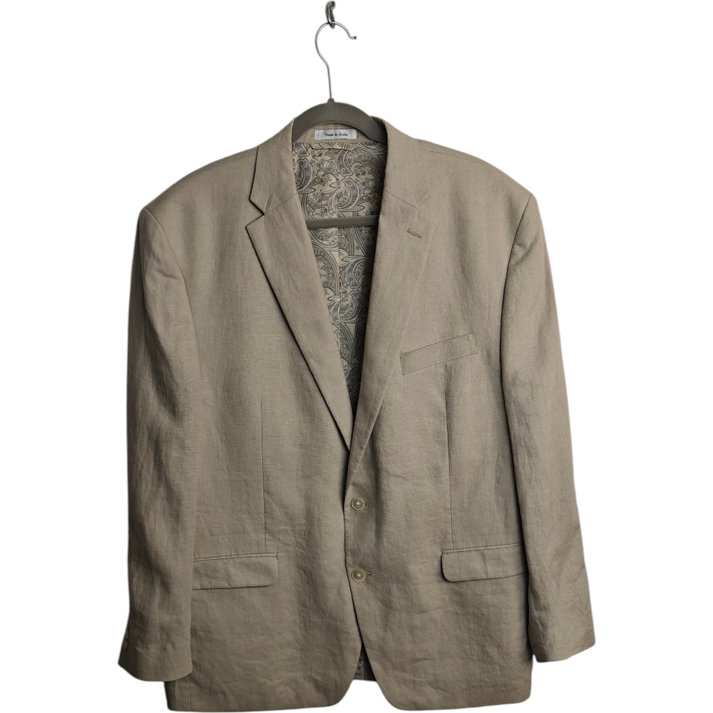 Lauren Ralph Lauren Linen Light Tan Blazer 46R - Picture 2 of 10